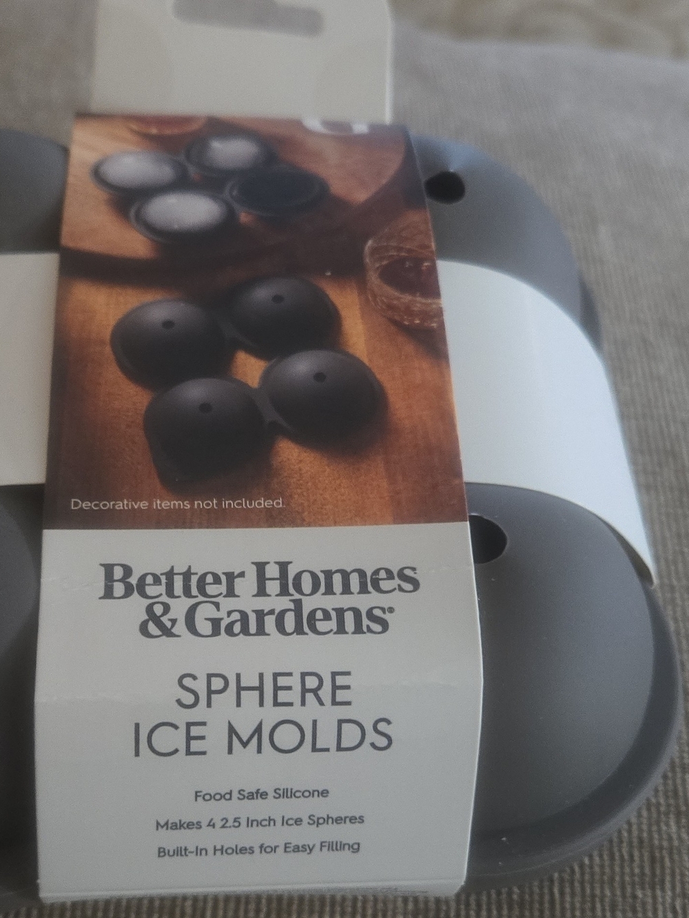 Better Homes And Gardens Dark Gray Silicone Sphere Ice Molds - 4-Pack